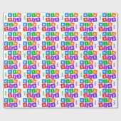 Cadeau Grand papier d'emballage fait sur commande de SIS (Plat)