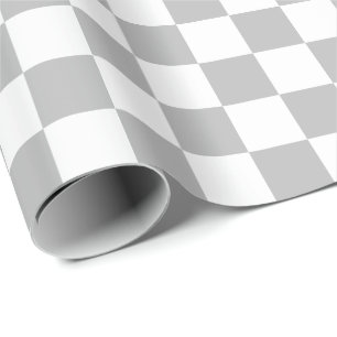 Cadeau Grand papier d'emballage gris et de blanc de