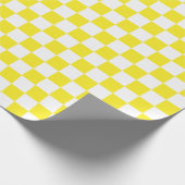 Cadeau Grand papier d'emballage jaune et de blanc de (Coin)
