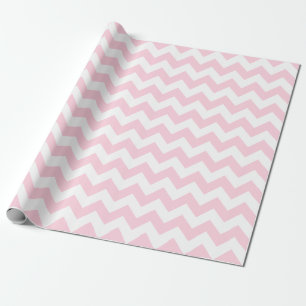 Cadeau Grand papier d'emballage rose-clair et blanc de