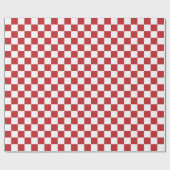 Cadeau Grand papier d'emballage rouge foncé et de blanc (Plat)