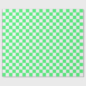 Cadeau Grand papier d'emballage vert clair et de blanc de (Plat)