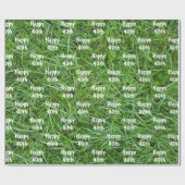 Cadeau Grass vert 40e Anniversaire papier d'enveloppement (Plat)
