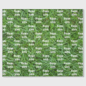 Cadeau Grass vert 60e Anniversaire Papier d'enveloppement (Plat)