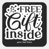 cadeau gratuit à l'intérieur autocollant (Devant)