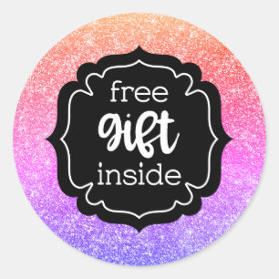 Cadeau gratuit à l'intérieur des autocollants étiq