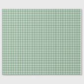 Cadeau Green | Papier blanc En vichy enveloppement (Plat)