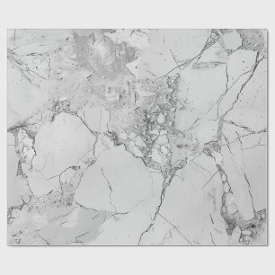 Cadeau Gris Élégant Frottes "Texture de marbre" Papier d'