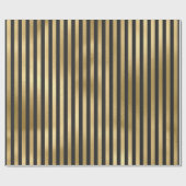 Cadeau Gris et or papier rayé de feuilles métalliques (Plat)