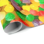 Cadeau Gumdrops Fun Food Wrapper Papier (Coin rond)