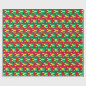Cadeau Guyana Papier à envelopper, rouge, Guyana Drapeau (Plat)