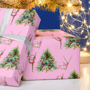 Cadeau Gymnastique Enveloppement de Noël Papier Vacances 