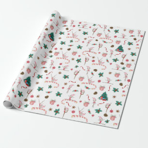 Cadeau Gymnastique Enveloppement de Noël Papier Vacances