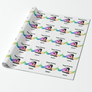 Cadeau Gymnastique Papier d'enveloppement d'anniversaire