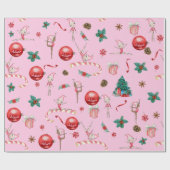 Cadeau Gymnastique Papier d'enveloppement de Noël Ajouter (Plat)