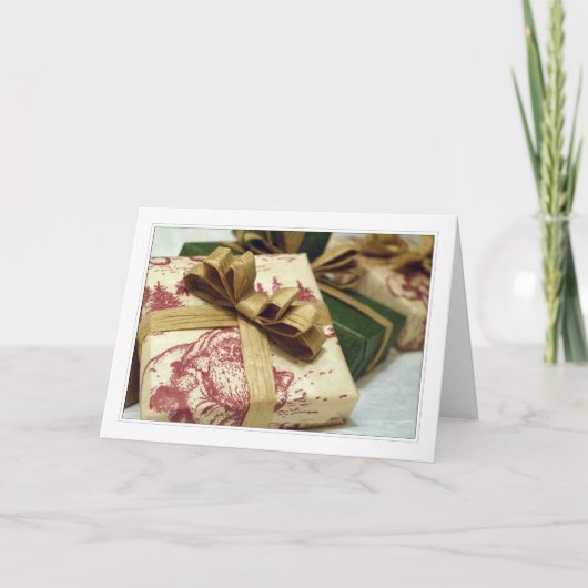 Cadeau H de carte de Noël (Devant)