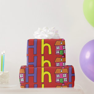 Cadeau H Est Pour Le Papier D'Enveloppement De La Maison