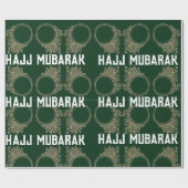 Cadeau Hadj Moubarak : papier enveloppant en vert (Plat)