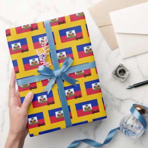 Cadeau Haïti papier d'enveloppement, Drapeau haïtien patr