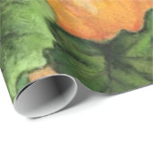 Cadeau Halloween citrouille papier enveloppant (Coin rond)