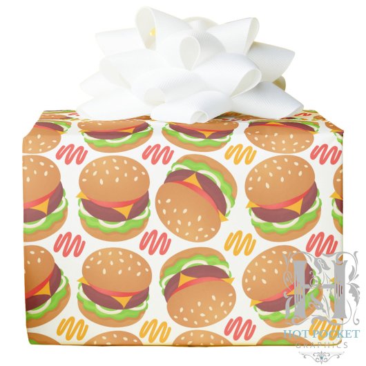 Cadeau Hamburgers papier enveloppant