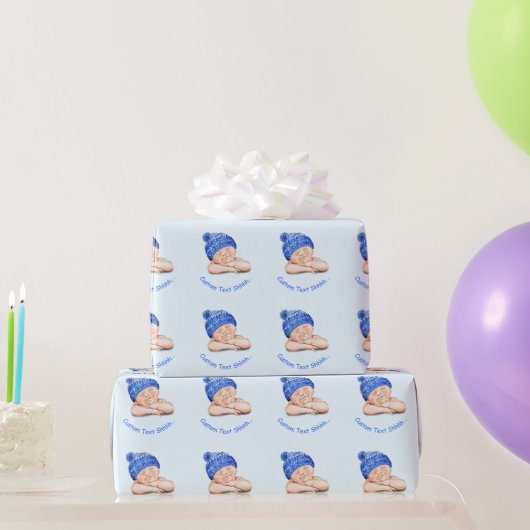 Cadeau Happy Baby Custom Text Funny Wrapping Papier Cadea (Cadeaux de fête)