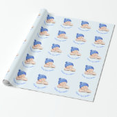 Cadeau Happy Baby Custom Text Funny Wrapping Papier Cadea (Déroulé)