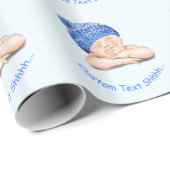 Cadeau Happy Baby Custom Text Funny Wrapping Papier Cadea (Coin rond)