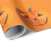 Cadeau Happy Halloween Jack-O-Lanterns Wrapping Papier (Coin rond)