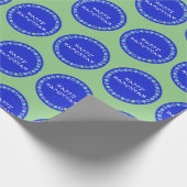Cadeau Happy Hanoukka Star Circle Wrapping Papier (Coin)