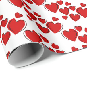 Cadeau Happy Hearts Valentine's Day Wrapping Papier