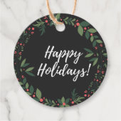 Cadeau Happy Holidays Favoriser les étiquettes (Devant)