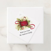 Cadeau Happy Holidays Favoriser les étiquettes (En situation)