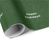 Cadeau Happy Holidays Pine Tree Close Up Wrapping Papier (Coin rond)