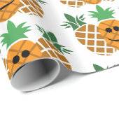 Cadeau Happy Pineapple Design - Papier brillant, 30 (Coin rond)