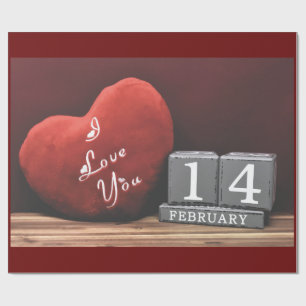 Cadeau Heart & Love Valentine's Day Wrapping Papier