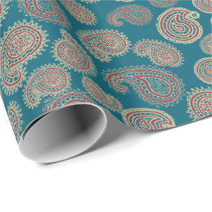Cadeau Heffalumps Rouge Bleu Beige Papier à envelopper