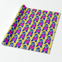 HEUREUX MONSTER BLEU MONSTER Wrapper Papier