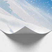 Cadeau Hiver Neige Joyeuses Vacances Envelopper Papier (Coin)