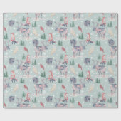 Cadeau Hiver Wonderland Wrapper Papier (Plat)