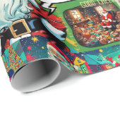 Cadeau HO HO HELP wrapper papier (Coin rond)