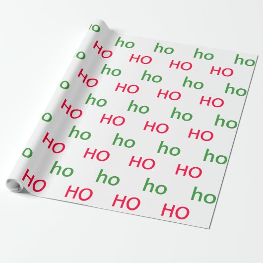 Cadeau HO HO HO Papier d'emballage (Déroulé)