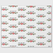 Cadeau Ho ! Ho ! Ho ! Papier d'enveloppement de Noël (Plat)