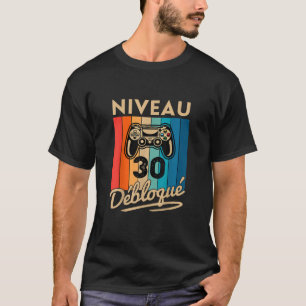 Cadeau Homme 30 ans Anniversaire Gamer Niveau 30 T-shirt