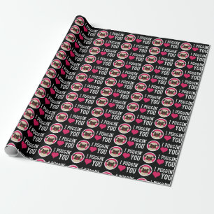 Cadeau I amour de Puggin vous papier d'emballage de