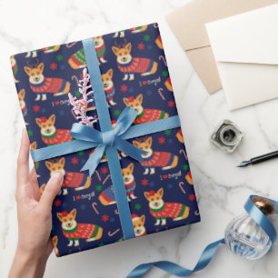 Cadeau I Love Corgis Christmas Sweater Wrapper Papier