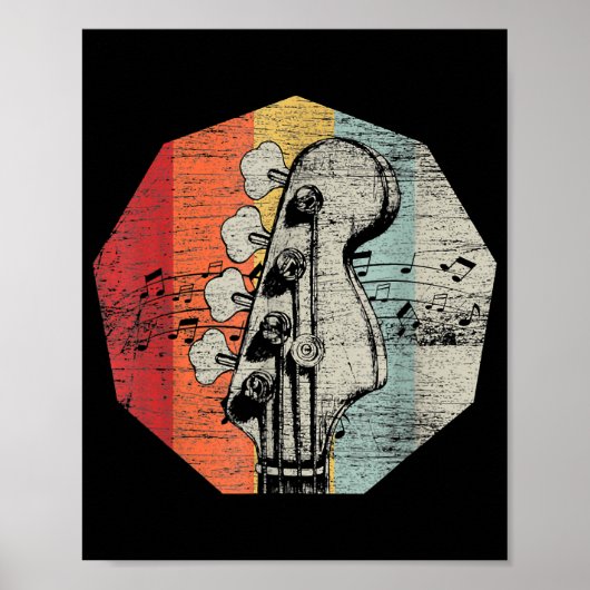 Cadeau idee voor bas-gitarist - basgitaar poster (Voorkant)