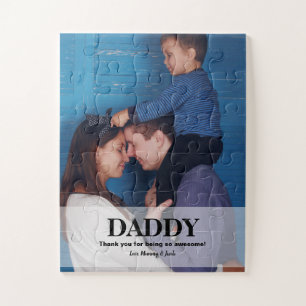 Cadeau Idee voor DAD gepersonaliseerde papa foto Legpuzzel