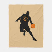 Cadeau Idee voor een basketbalspeler: Fleece Deken (Voorkant)