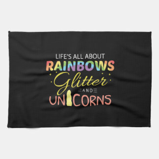Cadeau-idee voor eenhoornliefhebber Regenbogen Gli Theedoek